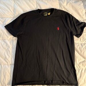 Polo by Ralph Lauren Black Tee with Red Logo